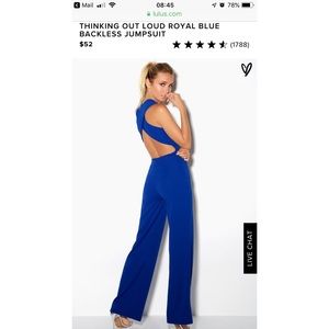 Red and blue jumpsuit size M